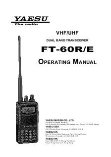 Yaesu Yaesu FT 60R manual. Camera Instructions.